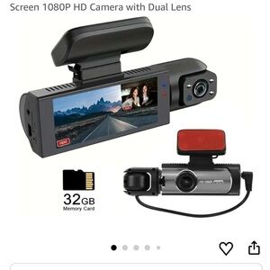 1080P HD Dual Lens Dash Camera - Black